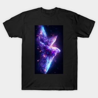 Galactic Wing - The Blue and Purple Nebula T-Shirt